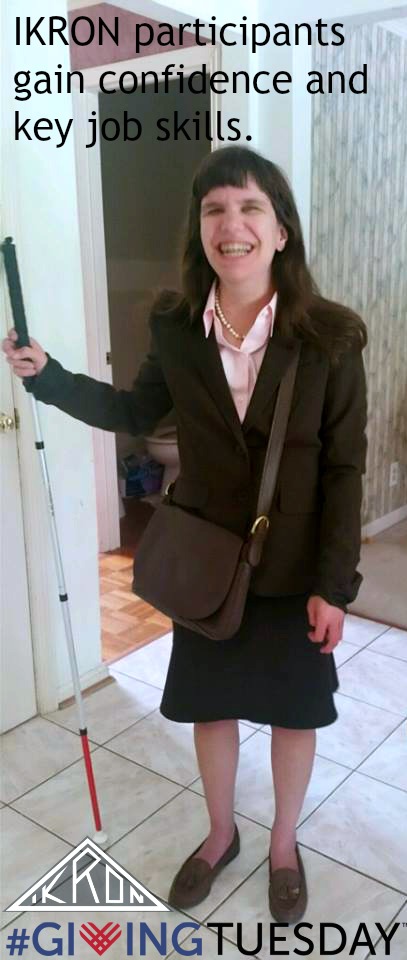 IKRON participant on her first day of work